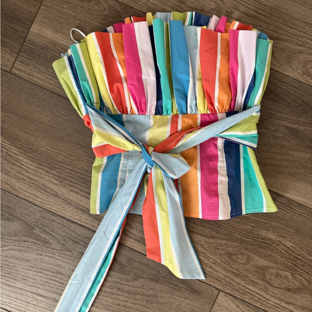 Colorful Striped Corset Top